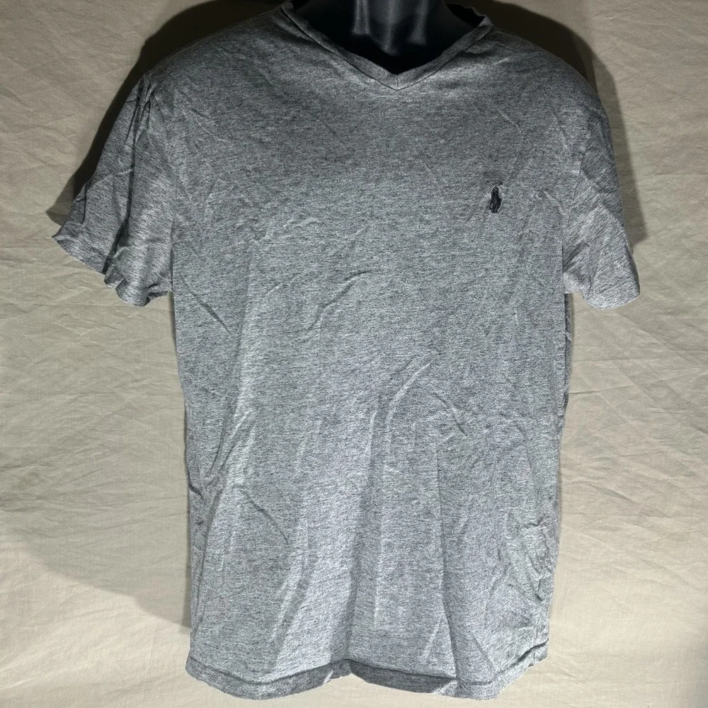 Polo Ralph Lauren V-Neck T-Shirt Grey Men's Medium